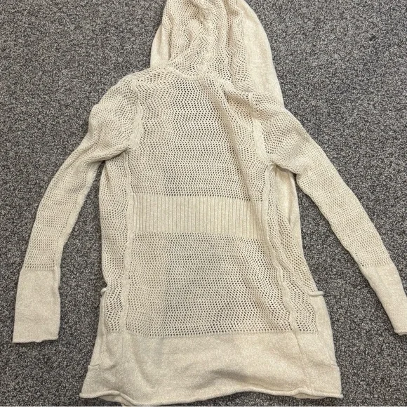 Eddie Bauer Cream Hooded Cardigan - Picture 6 of 6